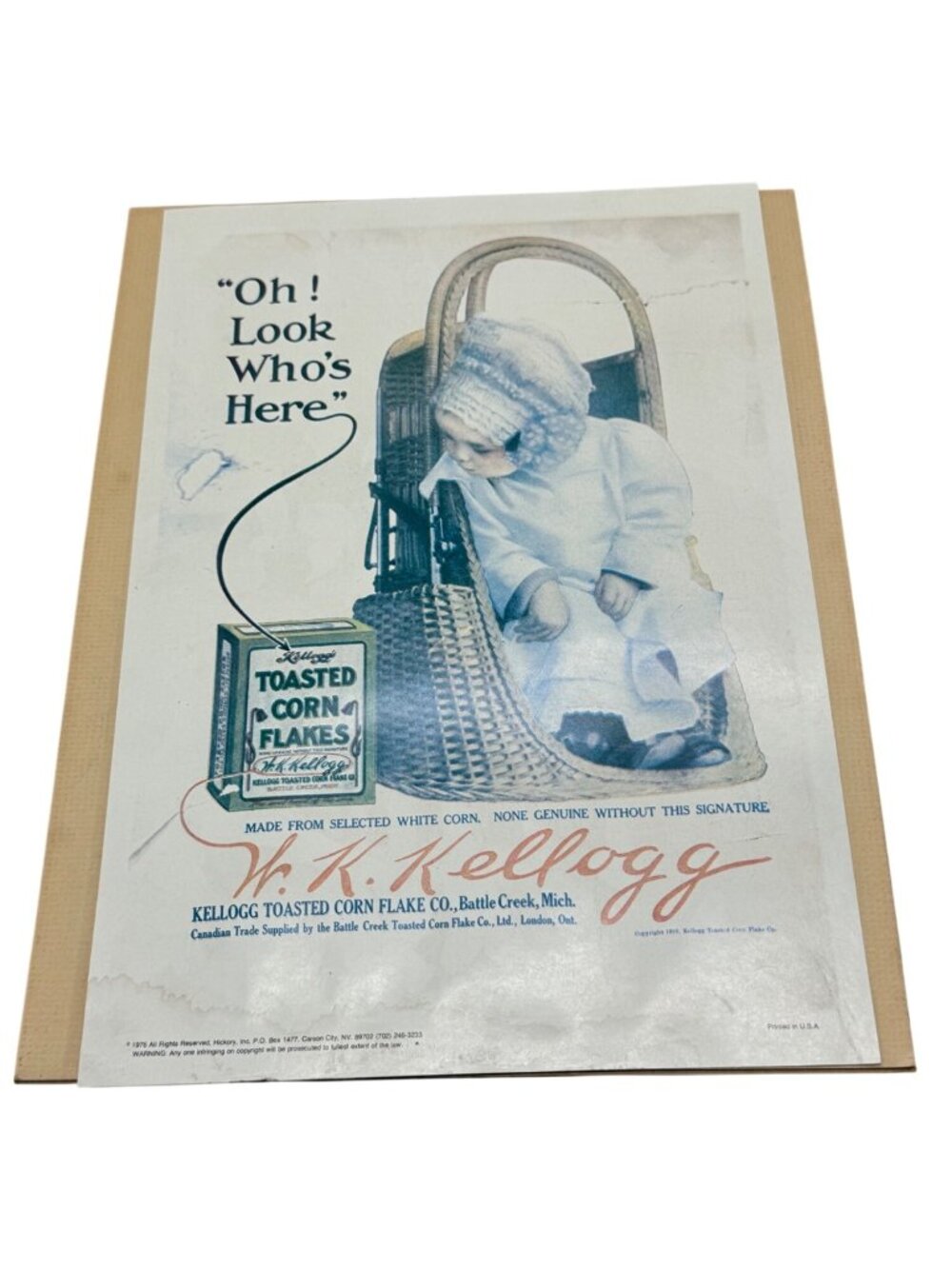 Vintage Kelloggs Toasted Corn Flakes Advertisement Print 1976 READ